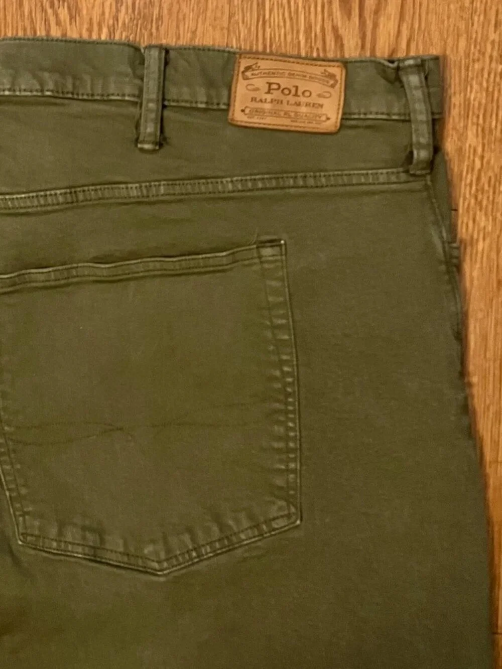 Polo Ralph Lauren Hampton Jeans Mens 54x30 (52x26) Green Relaxed Straight